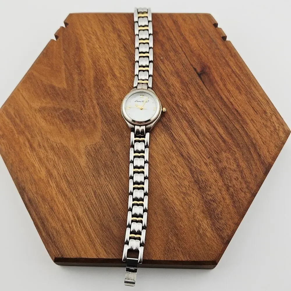 Eddie Bauer Women's Round Dial Two Tone Watch Classic Contemporary Minimalist